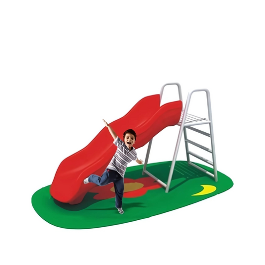 Red coloured slide for kids with stair Small