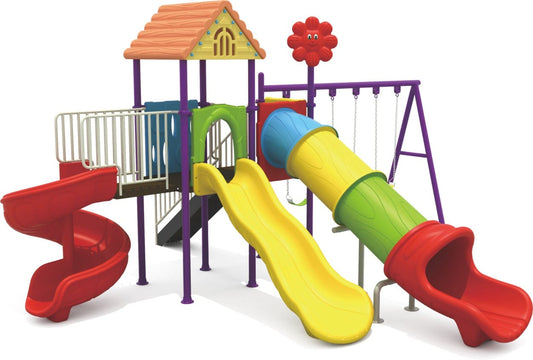 Kids Outdoor Playset with Swings and Slides - Gold land toys best toys shop in Dubai