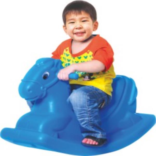 Horses rocking chair Blue - Gold land toys best toys shop in Dubai 