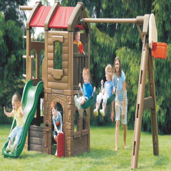 Kids Playground Set Rustic Lodge House - Gold land toys best toys shop in Dubai 