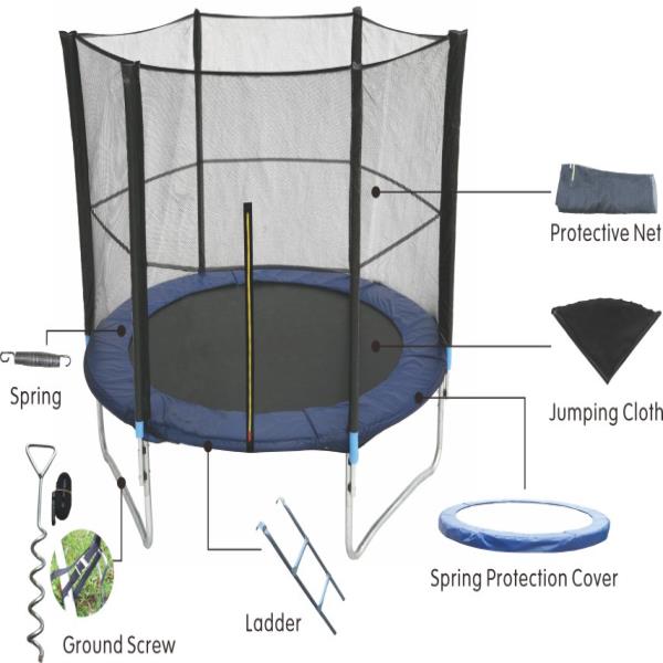 Trampoline with protective net - Gold land toys best toys shop in Dubai 