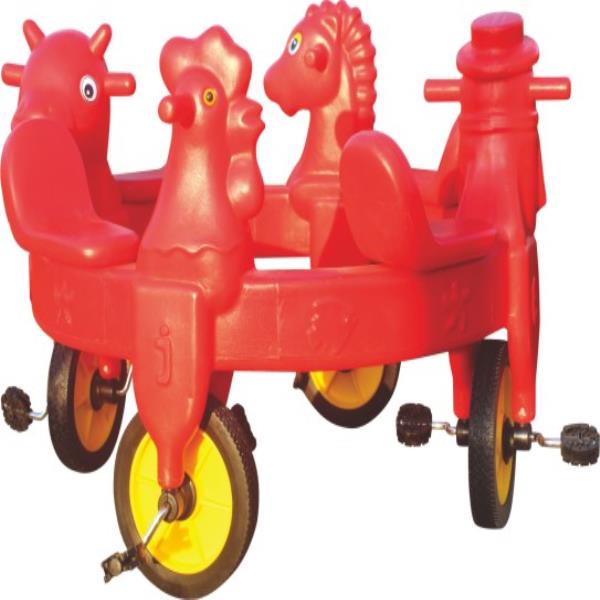 Round bike with 3 seats - Gold land toys best toys shop in Dubai 