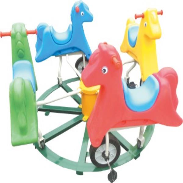 Horse cycle Merry Go Round Garden Playset - Gold land toys best toys shop in Dubai 