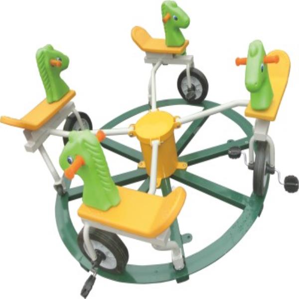 Horse cycle Merry Go Round Garden Playset - Gold land toys best toys shop in Dubai 