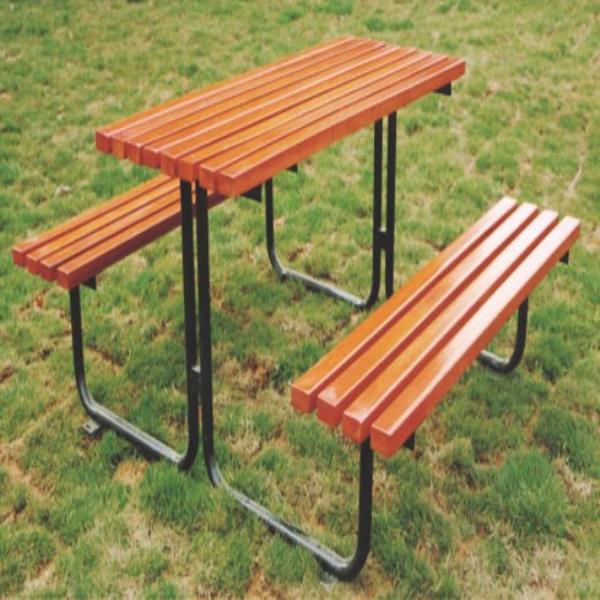 Metal and wooden Bench with table - Gold land toys best toys shop in Dubai 