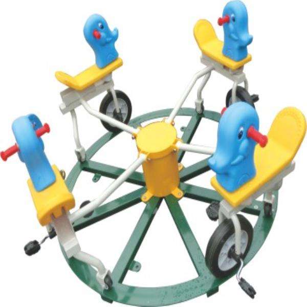 Elephant cycle Merry Go Round Garden Playset - Gold land toys best toys shop in Dubai 