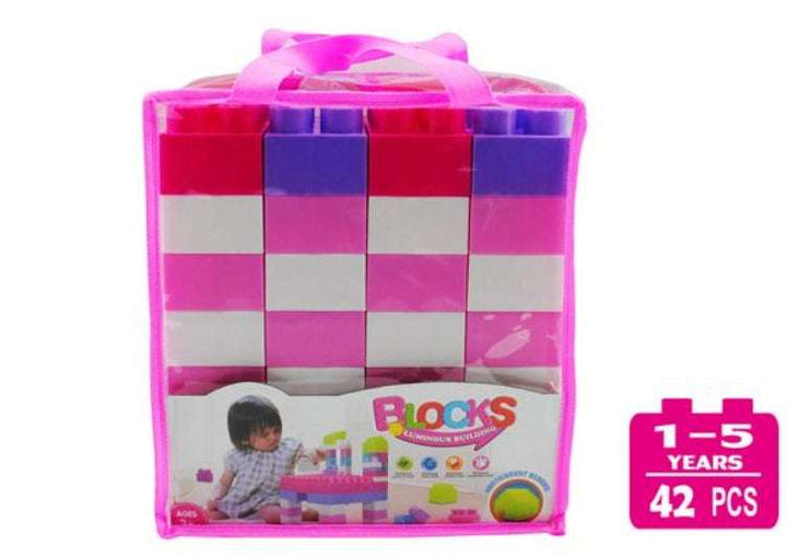 Building Blocks with Wheel, Bag Pag - Gold land toys best toys shop in Dubai 