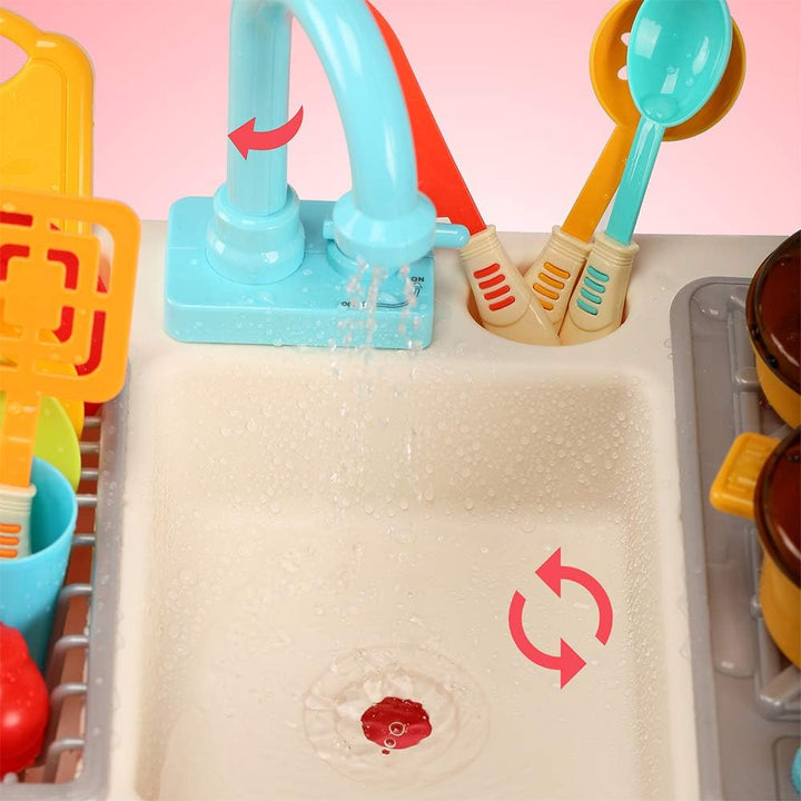 Colorful toy kitchen sink set