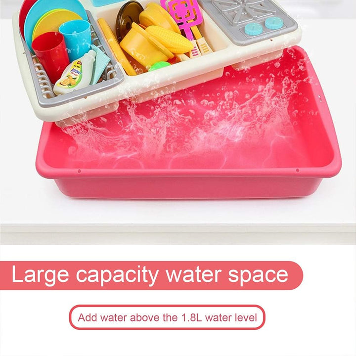 Colorful toy kitchen sink set