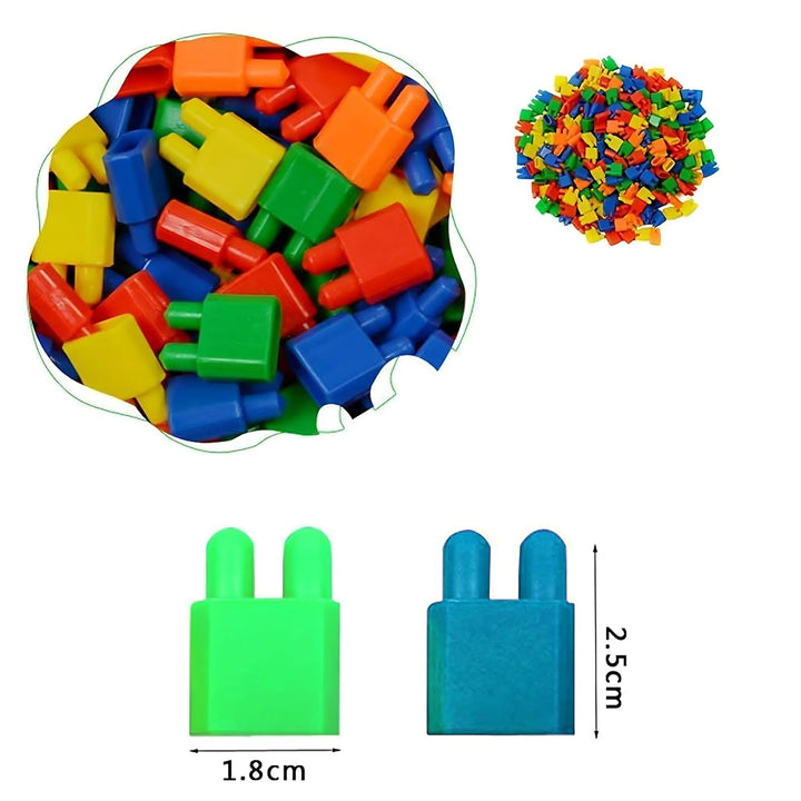 Constructor with 80 pieces in a rectangular box - blue