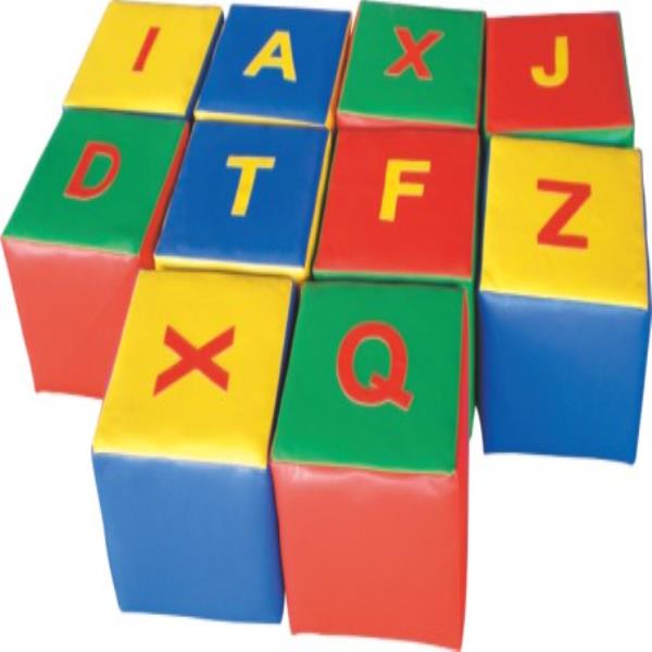 Soft Play Alphabets Cube - Gold land toys best toys shop in Dubai 