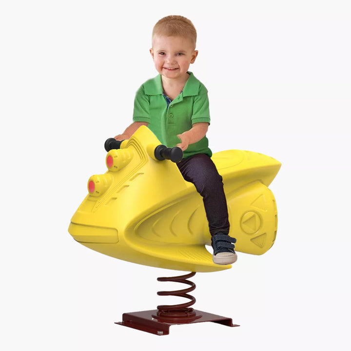 Water motorcycle shape children ride spring