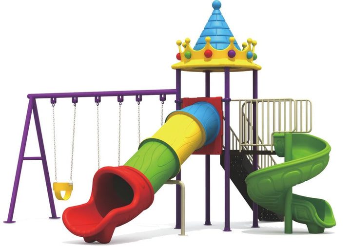 Myts Kids Outdoor Fun Backyard Series with Swing and Slide - Gold land toys best toys shop in Dubai 