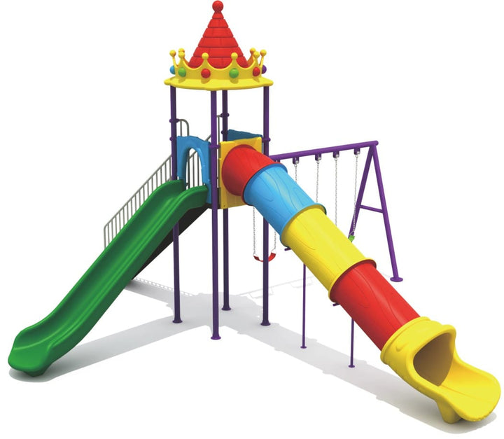 Kids Outdoor Fun Backyard Series with Swing and Slide - Gold land toys best toys shop in Dubai 