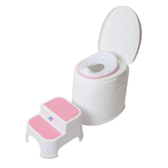 A child - friendly potty training toilet Seat Pink - Gold land toys best toys shop in Dubai