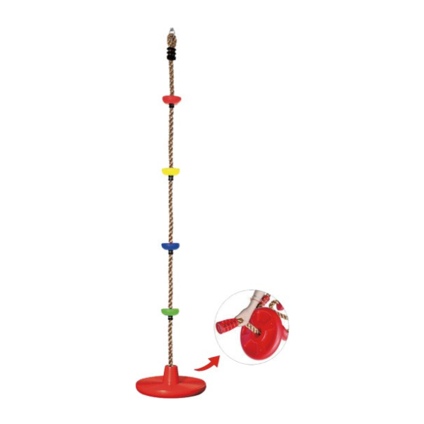 Swing Climbing Rope with Disc Swing for Kids Outdoor Fun