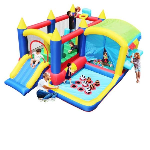 inflatable bounce house ,jumping castle with slide - Gold land toys best toys shop in Dubai 