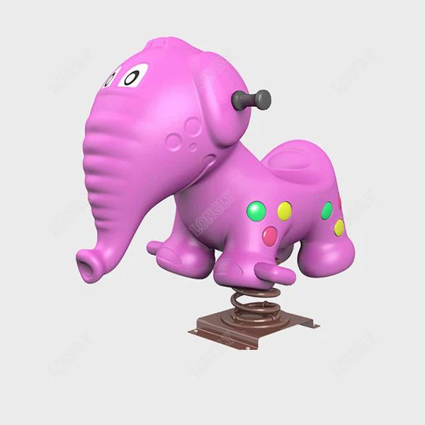 Elephant shape children ride spring